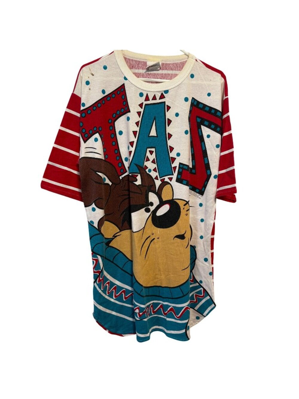 Vintage 1994 Tasmanian Devil T-Shirt By Warner Bros. Red/White One Size
